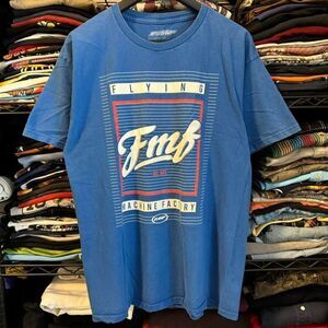 Vtg Y2K FMF Motocross Tshirt Men Large Flying Machine Factory Biker Skater Style